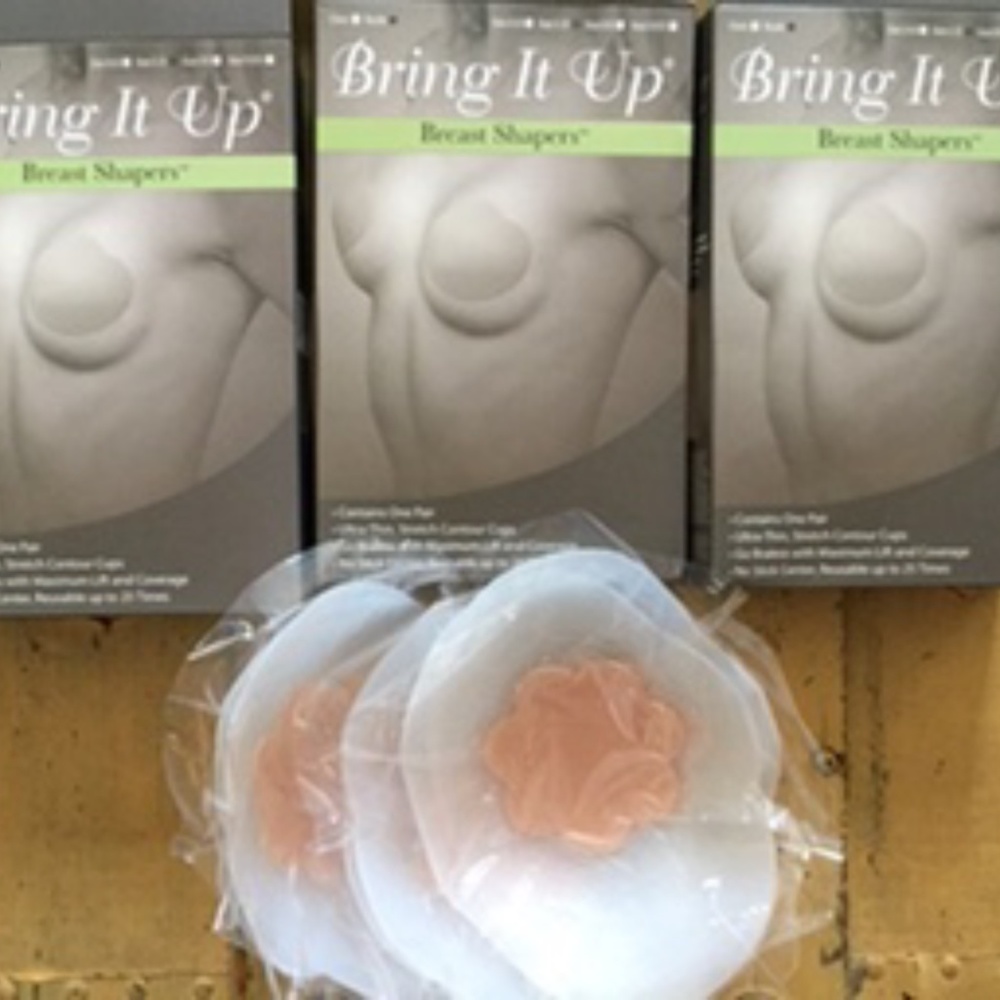 NIB BRING IT UP BREAST SHAPERS REUSA CLEAR C D CUP